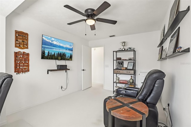 1502 Creekbend Dr, Brandon, FL 33510 - office area with ceiling fan and visible vents
