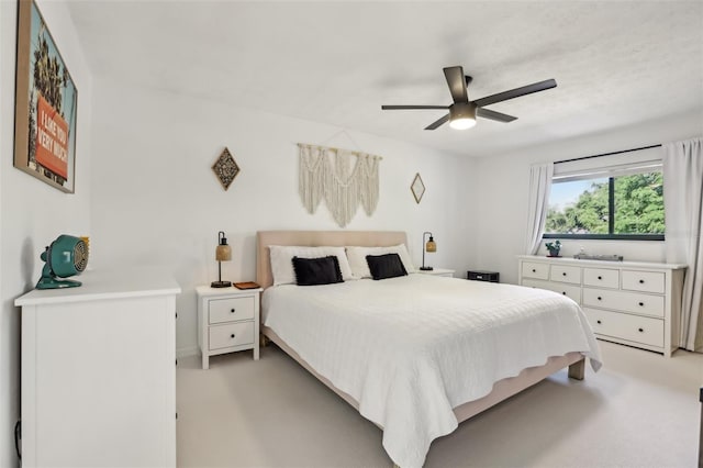 1502 Creekbend Dr, Brandon, FL 33510 - bedroom with a ceiling fan and light carpet