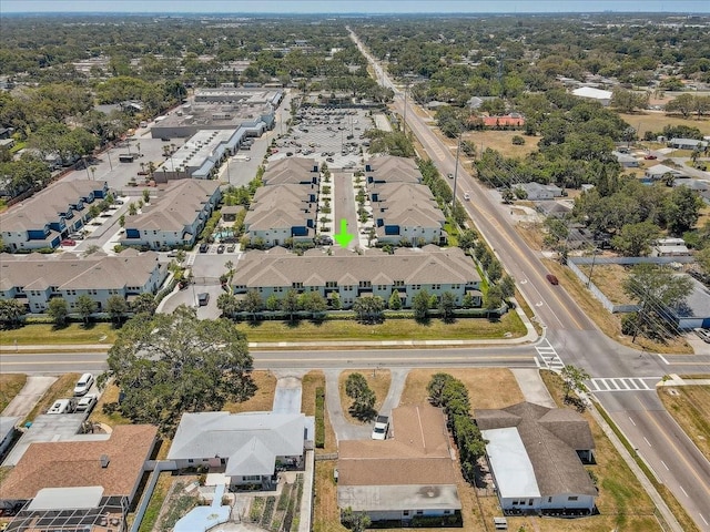 drone / aerial view with a residential view