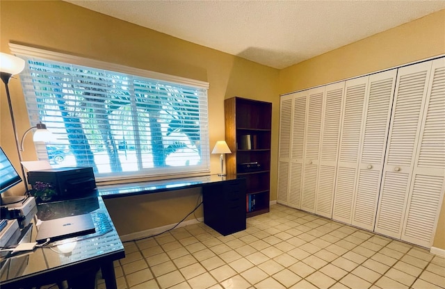 2600 Forest Run Ct, Clearwater, FL 33761 - office space with a textured ceiling and light tile patterned flooring