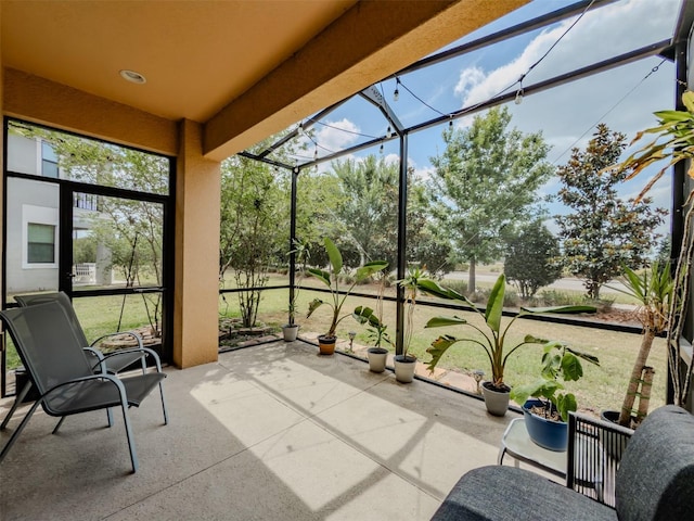 view of sunroom