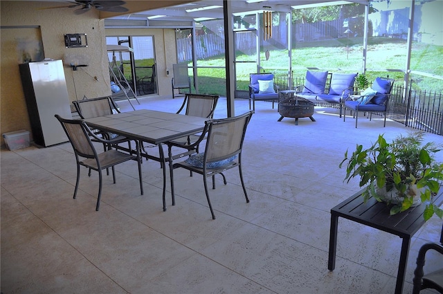 view of sunroom