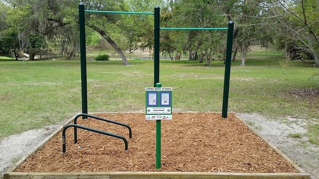 view of community featuring a lawn