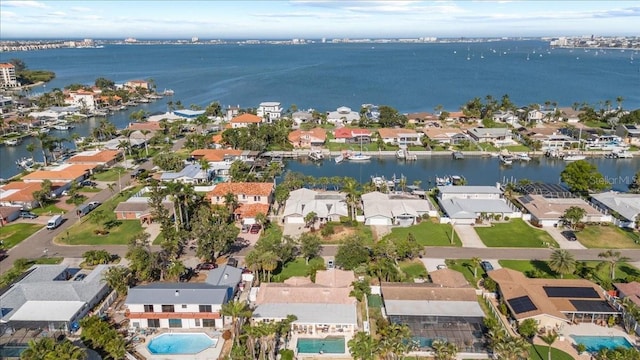 4531 44th St S, Saint Petersburg, FL 33711 - bird's eye view with a water view and a residential view