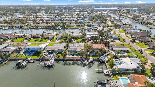 4531 44th St S, Saint Petersburg, FL 33711 - bird's eye view with a water view and a residential view