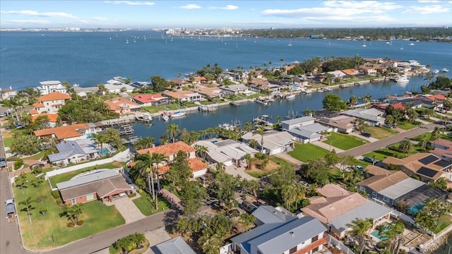4531 44th St S, Saint Petersburg, FL 33711 - bird's eye view with a water view and a residential view