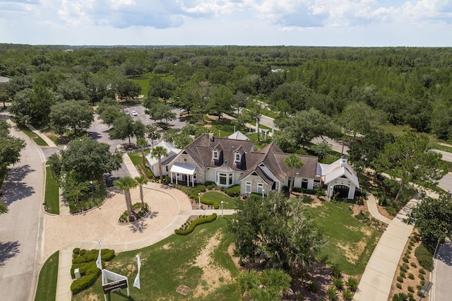 21590 Violet Periwinkle Dr, Land O Lakes, FL 34637 - birds eye view of property featuring a forest view