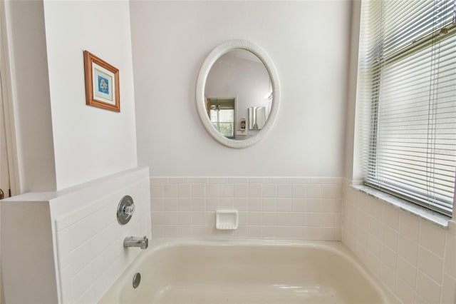 bathroom with a bath