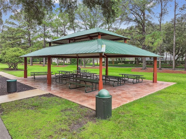 view of home's community featuring a yard and a gazebo