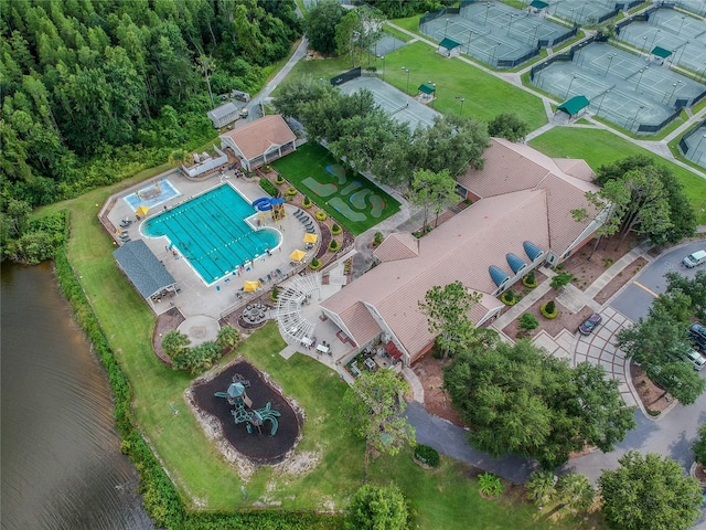 birds eye view of property