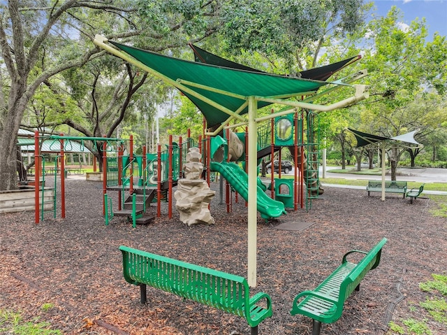 view of community jungle gym