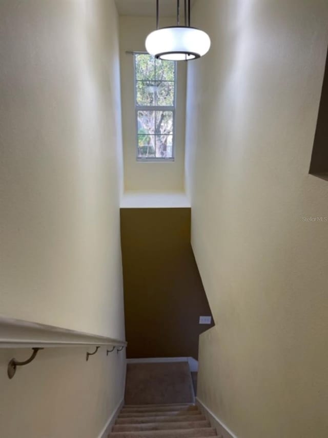 2950 Willowleaf Ln, Wesley Chapel, FL 33544 - stairway with baseboards