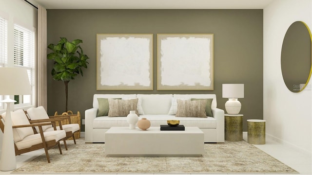 living room with baseboards