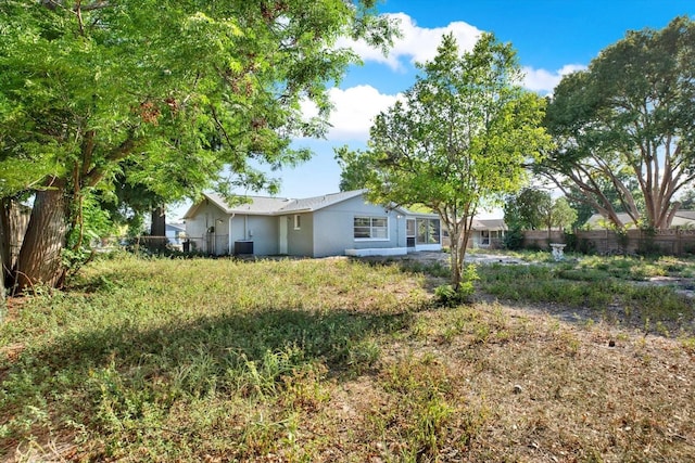 exterior space with fence