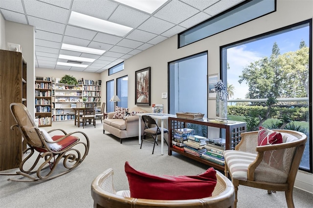 30 Turner St Unit 202, Clearwater, FL 33756 - sitting room with carpet flooring and a drop ceiling