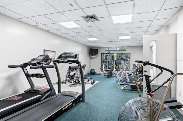 30 Turner St Unit 202, Clearwater, FL 33756 - workout area featuring a paneled ceiling