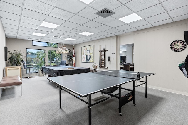 30 Turner St Unit 202, Clearwater, FL 33756 - playroom with billiards table, a paneled ceiling, and baseboards