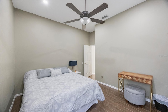 18520 Ambly Ln, Tampa, FL 33647 - bedroom with baseboards, wood finished floors, and a ceiling fan