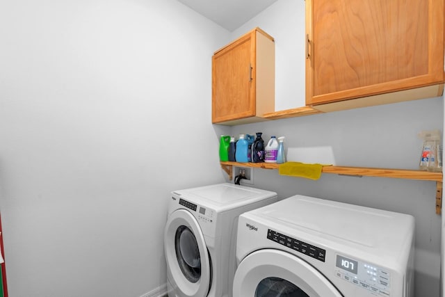 11819 Brighton Knoll Loop, Riverview, FL 33579 - clothes washing area featuring cabinet space and separate washer and dryer