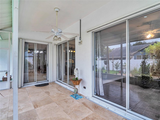1424 Ridge Shore Dr, Tarpon Springs, FL 34689 - view of patio / terrace with a ceiling fan