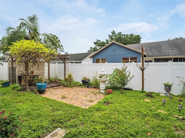 1424 Ridge Shore Dr, Tarpon Springs, FL 34689 - view of yard with a patio and a pergola
