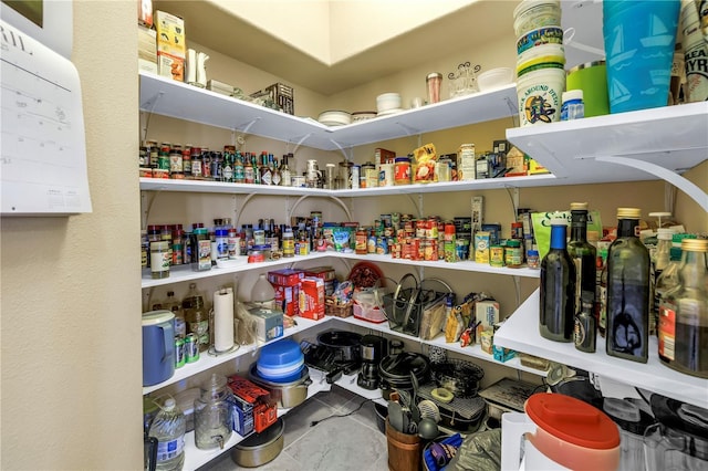 view of storage area