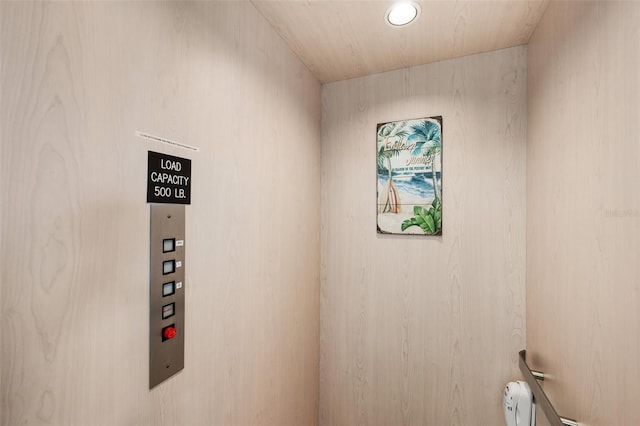 interior details with elevator