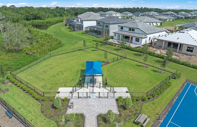 aerial view featuring a residential view