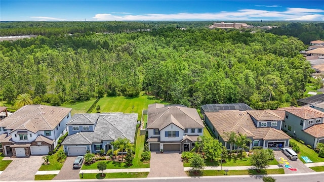 18203 Pine Hammock Blvd, Lutz, FL 33548 - aerial perspective of suburban area featuring a heavily wooded area