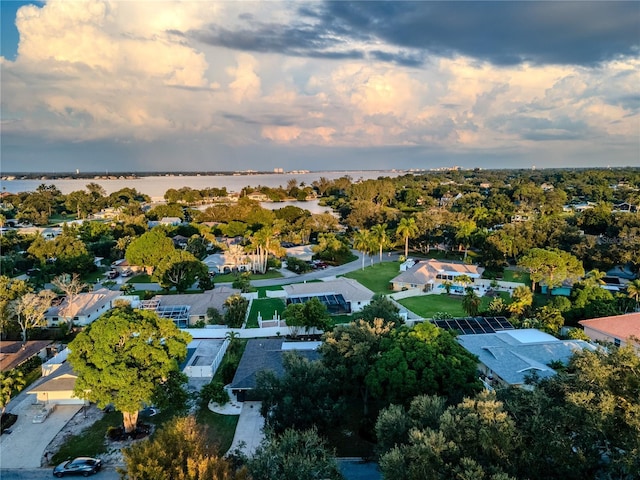 drone / aerial view with a residential view