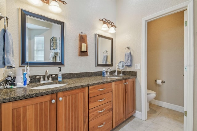 1326 Apollo Beach Blvd S, Apollo Beach, FL 33572 - full bath with a sink, tile patterned floors, toilet, and double vanity