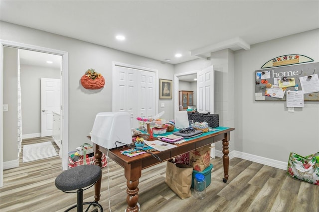 1326 Apollo Beach Blvd S, Apollo Beach, FL 33572 - office space featuring baseboards, recessed lighting, and wood finished floors