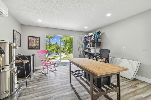 1326 Apollo Beach Blvd S, Apollo Beach, FL 33572 - office space featuring recessed lighting, baseboards, a wall mounted AC, and wood finished floors