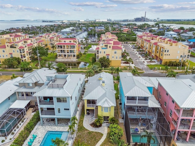 1326 Apollo Beach Blvd S, Apollo Beach, FL 33572 - birds eye view of property featuring a water view and a city view