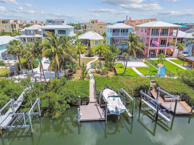 1326 Apollo Beach Blvd S, Apollo Beach, FL 33572 - bird's eye view with a water view and a residential view