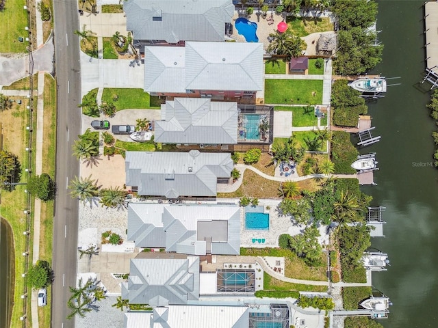 1326 Apollo Beach Blvd S, Apollo Beach, FL 33572 - drone / aerial view featuring a water view