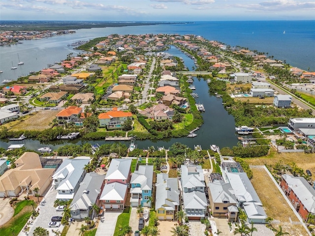 1326 Apollo Beach Blvd S, Apollo Beach, FL 33572 - birds eye view of property featuring a water view and a residential view