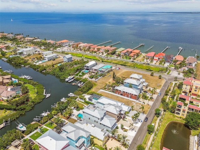 1326 Apollo Beach Blvd S, Apollo Beach, FL 33572 - drone / aerial view featuring a water view and a residential view