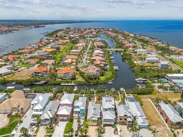 1326 Apollo Beach Blvd S, Apollo Beach, FL 33572 - drone / aerial view featuring a water view and a residential view