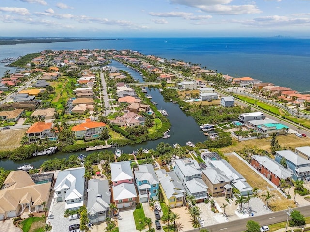 1326 Apollo Beach Blvd S, Apollo Beach, FL 33572 - drone / aerial view with a water view and a residential view