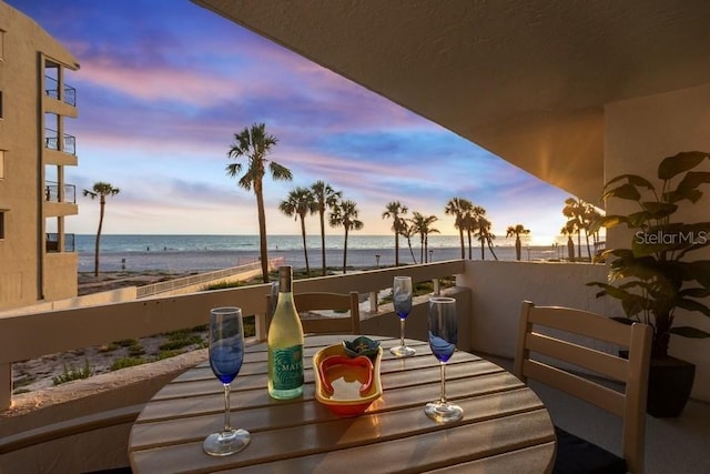 17900 Gulf Blvd Unit 1B, Redington Shores, FL 33708 - balcony featuring a water view