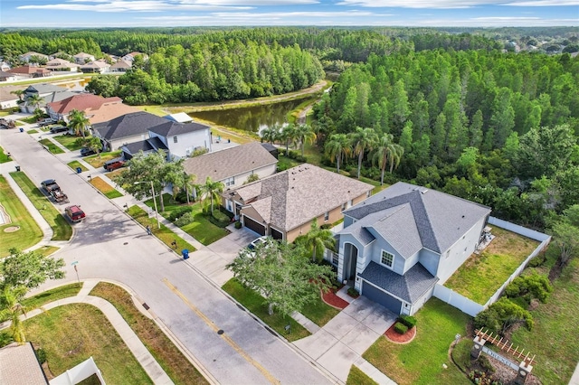3046 Donington Castle Ln, Land O Lakes, FL 34638 - aerial perspective of suburban area featuring a forest