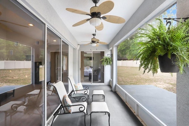 808 Hickory Glen Dr, Seffner, FL 33584 - sunroom / solarium featuring a ceiling fan