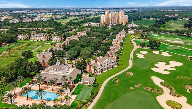 7673 Heritage Crossing Way Unit 202, Reunion, FL 34747 - birds eye view of property featuring golf course view