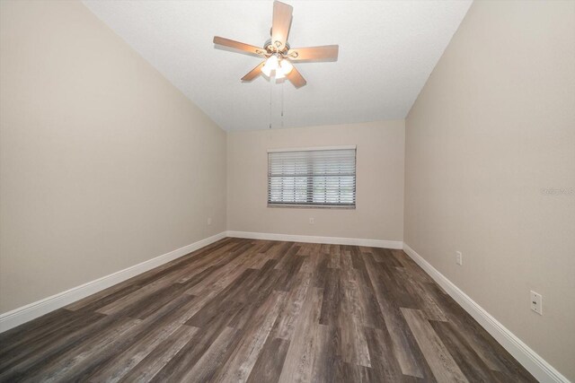 2170 Elm St Unit 906, Dunedin, FL 34698 - empty room with baseboards, dark wood finished floors, and ceiling fan