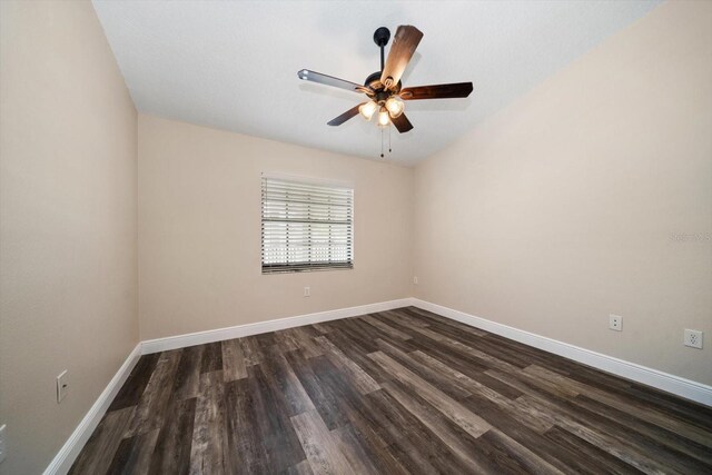 2170 Elm St Unit 906, Dunedin, FL 34698 - empty room featuring baseboards, dark wood-style flooring, and ceiling fan
