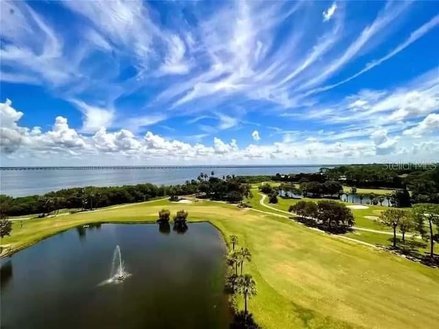 2615 Cove Cay Dr Unit 409, Clearwater, FL 33760 - birds eye view of property with a water view and golf course view