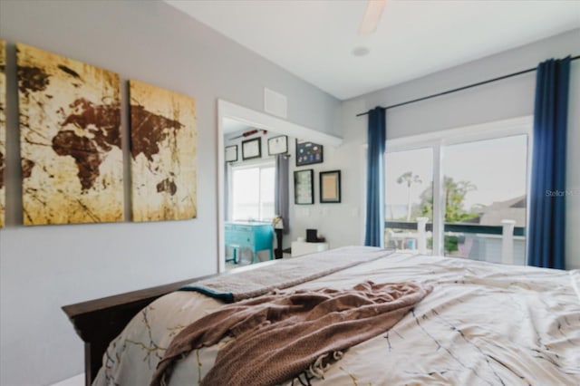 bedroom with ceiling fan