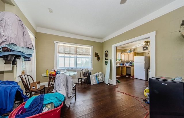 41 W Boyer St, Tarpon Springs, FL 34689 - dining area featuring a ceiling fan and dark wood-type flooring