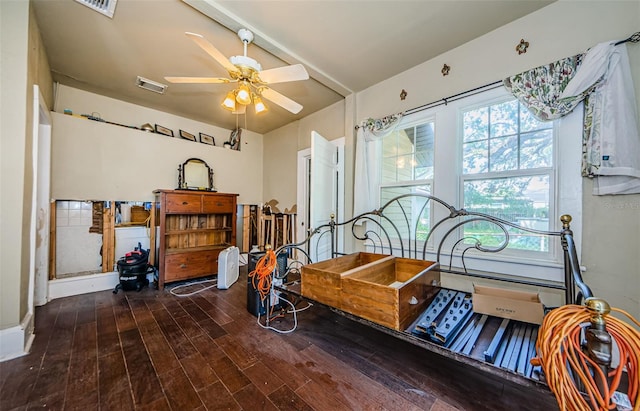 41 W Boyer St, Tarpon Springs, FL 34689 - misc room featuring hardwood / wood-style flooring, healthy amount of natural light, and a ceiling fan